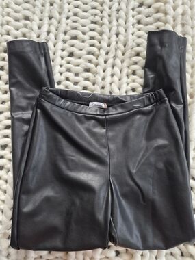 Calvin Klein Black Faux Leather Leggings